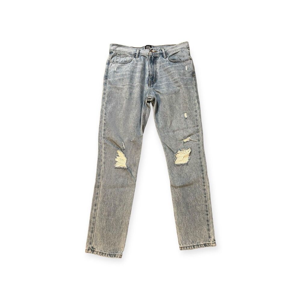 BDG Urban Outfitters Mens 32x34 Dad Slim Taper Jeans Light Wash Distressed